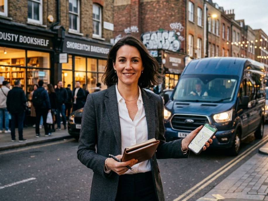 hiring a minibus with a driver in East London